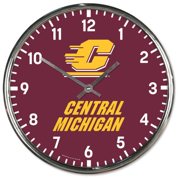 Wholesale-Central Michigan Chippewas Chrome Clock