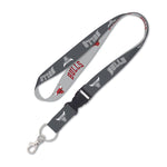 Chicago Bulls Gray Lanyard w/detachable buckle 1"
