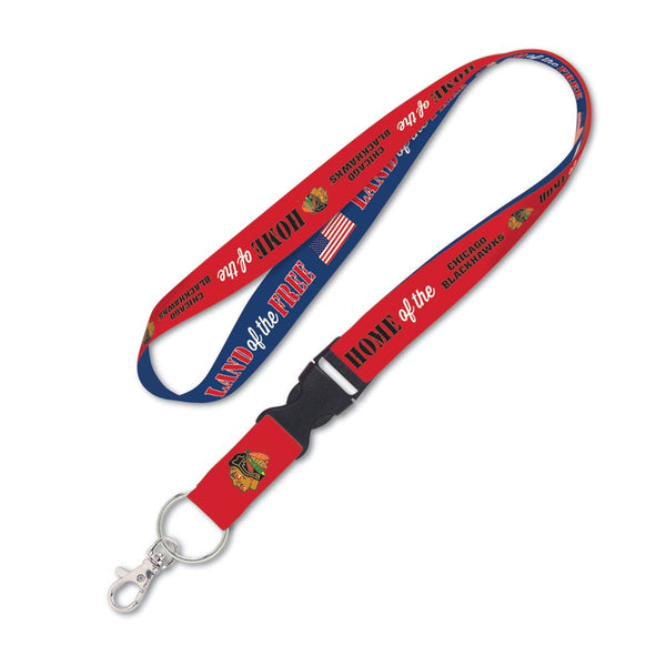 Chicago Blackhawks / Patriotic Patriotic NHL Lanyard w/detachable buckle 1"