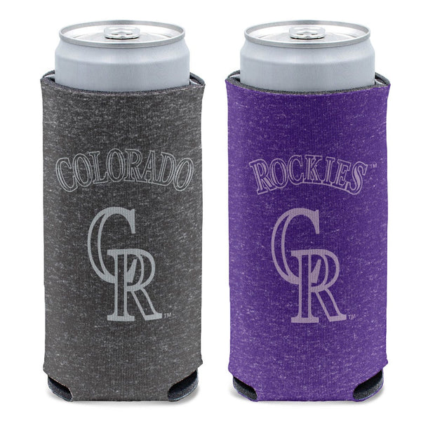 Colorado Rockies colored heather 12 oz Slim Can Cooler