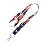 Houston Astros color block Lanyard w/detachable buckle 1"