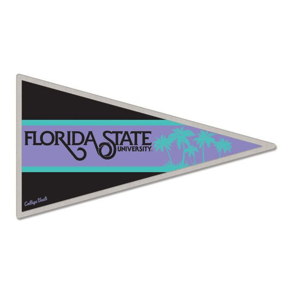 Wholesale-Florida State Seminoles /College Vault Pennant Florida State Beach Clu Collector Pin Jewelry Card