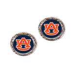 Auburn Tigers Earrings Jewelry Carded Round
