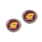 Wholesale-Central Michigan Chippewas Earrings Jewelry Carded Round