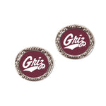 Wholesale-Montana Grizzlies Earrings Jewelry Carded Round