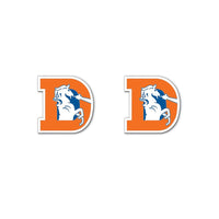 Denver Broncos Earrings Jewelry Card