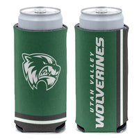Utah Valley Wolverines 12 oz Slim Can Cooler