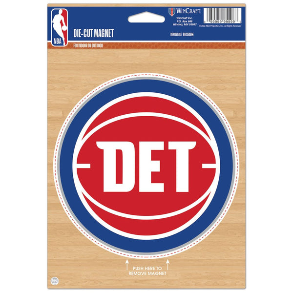 Detroit Pistons Die Cut Logo Magnet 6.25" x 9"