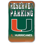 Miami Hurricanes Plastic Sign 11" x 17"