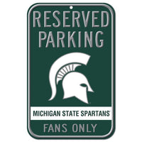 Wholesale-Michigan State Spartans Reserved Parking Plastic Sign 11" x 17"