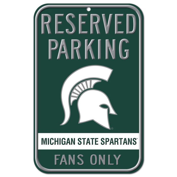 Wholesale-Michigan State Spartans Reserved Parking Plastic Sign 11" x 17"