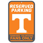Tennessee Volunteers Reserved Parking Plastic Sign 11" x 17"