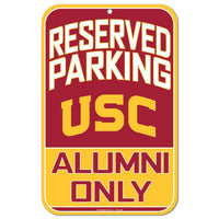 Wholesale-USC Trojans Reserved Parking Plastic Sign 11" x 17"