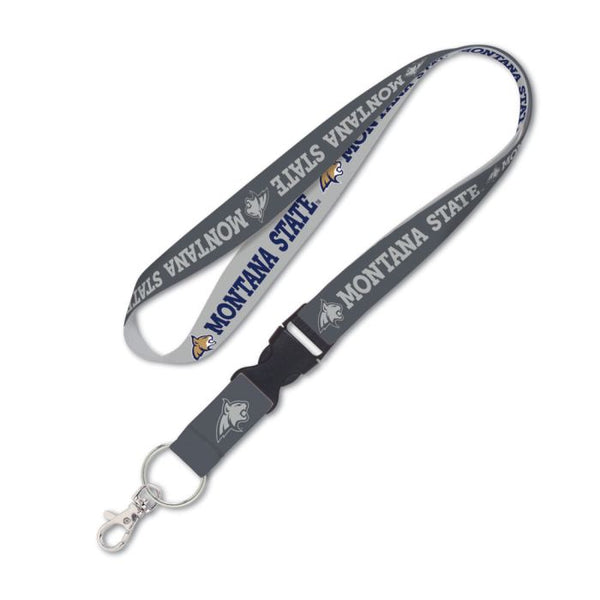 Wholesale-Montana State Bobcats CHARCOAL Lanyard w/detachable buckle 1"