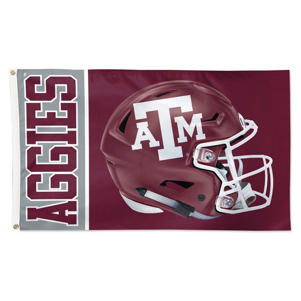 Texas A&M Aggies HELMET Flag - Deluxe 3' X 5'