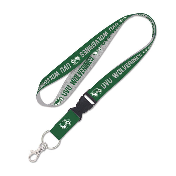 Utah Valley Wolverines HEATHER Lanyard w/detachable buckle 1"