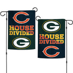 Chicago Bears / Green Bay Packers House Divided Garden Flags 2 sided 12.5" x 18" House Divided NFL