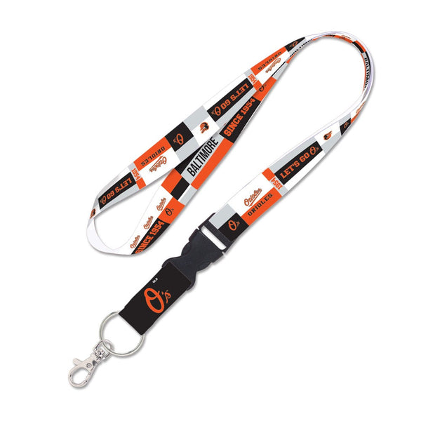 Baltimore Orioles color block Lanyard w/detachable buckle 1"