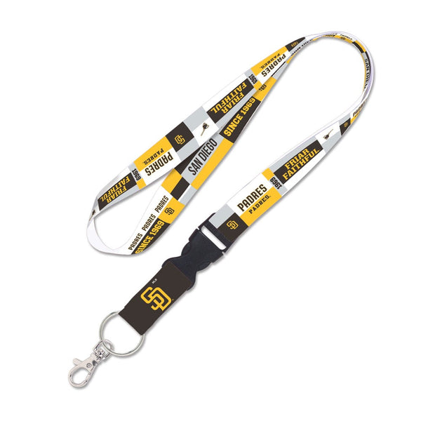 San Diego Padres color block Lanyard w/detachable buckle 1"