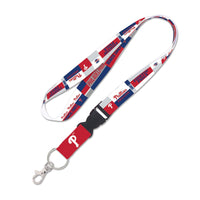 Philadelphia Phillies color block Lanyard w/detachable buckle 1"