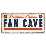 Houston Astros FAN CAVE Wood Sign 8" x 17"