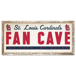 St. Louis Cardinals FAN CAVE Wood Sign 8" x 17"