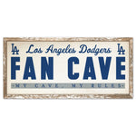 Los Angeles Dodgers FAN CAVE Wood Sign 8" x 17"