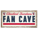 Cleveland Guardians FAN CAVE Wood Sign 8" x 17"