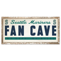 Seattle Mariners FAN CAVE Wood Sign 8" x 17"
