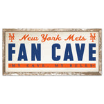 New York Mets FAN CAVE Wood Sign 8" x 17"