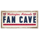 Washington Nationals FAN CAVE Wood Sign 8" x 17"