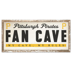 Pittsburgh Pirates FAN CAVE Wood Sign 8" x 17"