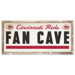 Cincinnati Reds FAN CAVE Wood Sign 8" x 17"