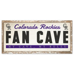 Colorado Rockies FAN CAVE Wood Sign 8" x 17"