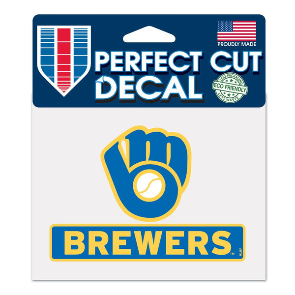 Milwaukee Brewers Retro Logo Perfect Cut Color Decal 4.5" x 5.75"
