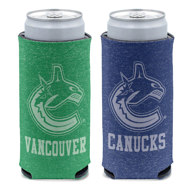 Vancouver Canucks colored heather 12 oz Slim Can Cooler