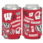 Wholesale-Wisconsin Badgers SCATTERPRINT Can Cooler 12 oz.