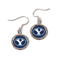 Brigham Young Cougars Earrings Jewelry Carded Round