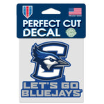 Wholesale-Creighton Bluejays SLOGAN Perfect Cut Color Decal 4" x 4"