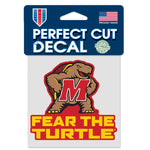 Wholesale-Maryland Terrapins SLOGAN Perfect Cut Color Decal 4" x 4"