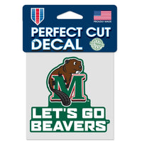 Wholesale-Minot State Beavers SLOGAN Perfect Cut Color Decal 4" x 4"