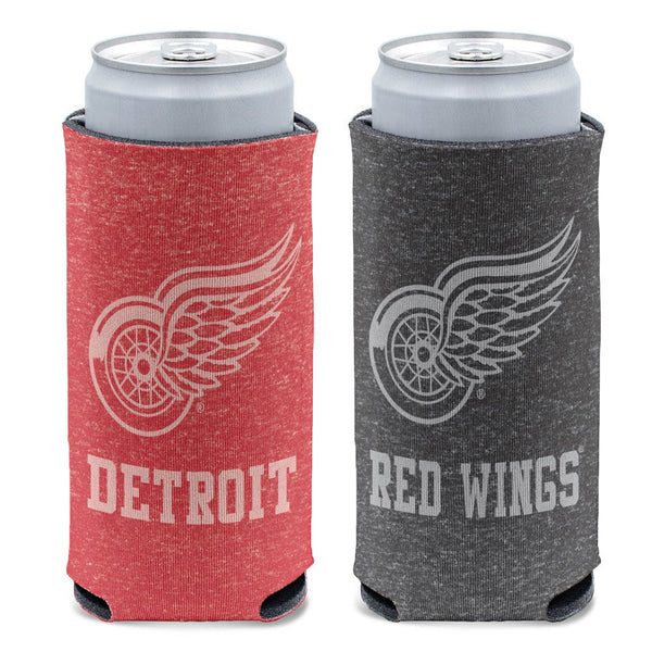 Detroit Red Wings colored heather 12 oz Slim Can Cooler
