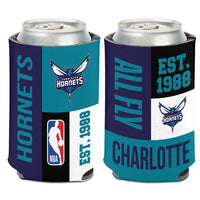 Charlotte Hornets color block Can Cooler 12 oz.