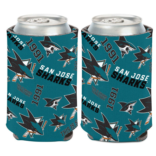 San Jose Sharks scatter Can Cooler 12 oz.