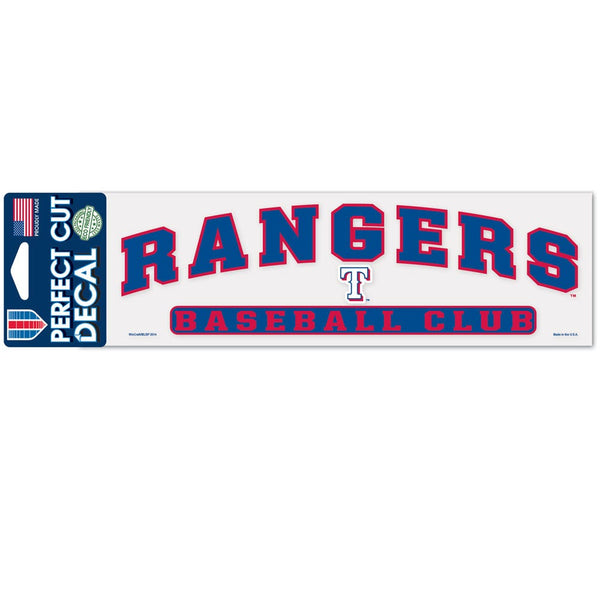 Texas Rangers Arched Perfect Cut Decals 3" x 10"