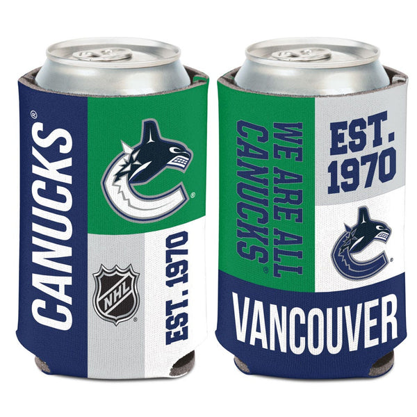 Vancouver Canucks color block Can Cooler 12 oz.