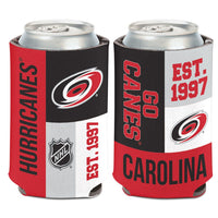 Carolina Hurricanes color block Can Cooler 12 oz.