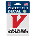 Wholesale-Virginia-Wise Cavaliers SLOGAN Perfect Cut Color Decal 4" x 4"