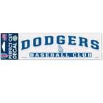 Los Angeles Dodgers Arched Perfect Cut Decals 3" x 10"