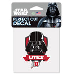 Wholesale-Utah Utes / Star Wars DARTH VADER Perfect Cut Color Decal 4" x 4"